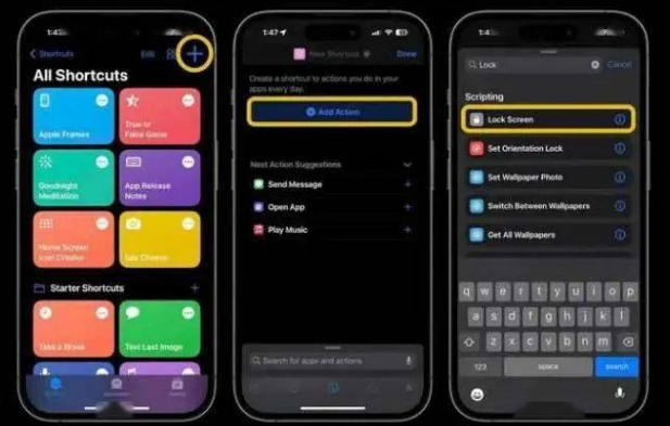 鼓楼苹果14锁屏维修店分享iPhone14升级iOS16.4后如何创建锁屏快捷方式 